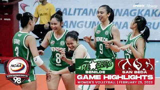 NCAA Season 98 WVB: Game Highlights: Benilde vs San Beda (February 25, 2023)