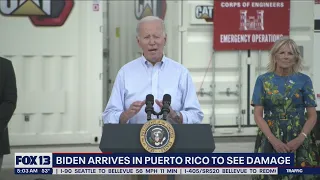 Hurricane Fiona: President Biden arrives in Puerto Rico to see damage
