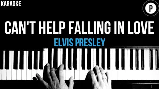 Elvis Presley - Can't Help Falling In Love Karaoke SLOWER Acoustic Piano Instrumental Cover Lyrics