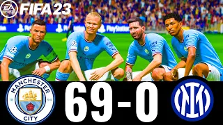 FIFA 23 - Manchester City 69-0 Inter Milan | UEFA Champions League 22/23 Final- PS5™ Gameplay [4K60]