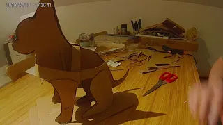 How to make a cardboard sculpture.