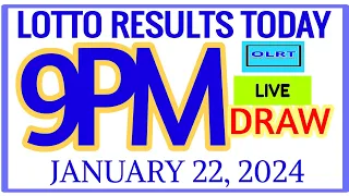 Lotto Results Today 9pm DRAW January 22, 2024 swertres results