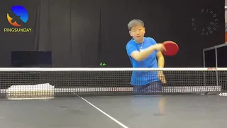 Sun Yingsha backhand training at WTTC Durban 2023