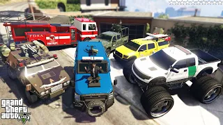 GTA 5 - Stealing EMERGENCY Cars with Franklin! | (Real Life Cars #20)