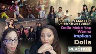 Latin sisters reacting to DOLLA - DAMELO Acoustic version, Dolla Make You Wanna & Impikan