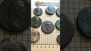 Huge roman coins found metal detecting #shorts  #metaldetecting