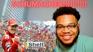 SCHUMACHER!!! AMERICAN REACTS TO F1 TOP TEN MOMENTS OF SCHUMACHER BRILLANCE (REACTION)!!