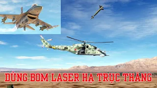 [DCS] F-16 thả bom dẫn đường bằng laser trúng trực thăng đang bay.