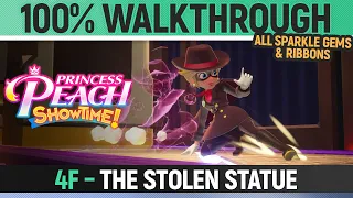 Princess Peach: Showtime! - 4F: The Stolen Statue - 100% Walkthrough All Sparkle Gems & Ribbons