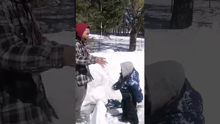 I'm strong man #short #youtube #video #shortviral #shortfunny #spring #snow