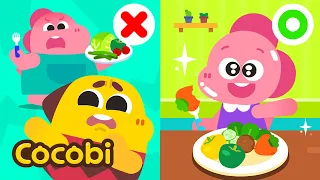 Mix - No! I Don’t Want Eat Vegetables! | The Best Healthy Habits Songs for Kids | Cocobi