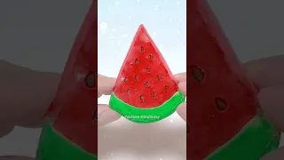 풍선테이프로 귀여운 수박🍉말랑이 만들기 - Cute Watermelon Squishy DIY with Slime and Nano Tape#밍투데이#테이프풍선