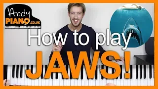 JAWS - PIANO TUTORIAL - SUPER EASY BEGINNERS LESSON!