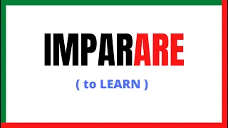 imparare - "to learn" | verb in italian | Learnself Lingua