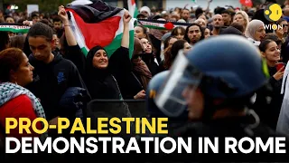 Israel-Palestine War: Pro-Palestine demo is held in central Rome | Israel Live | WION