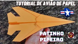 Como fazer Avião de Papel com maior tempo de voo  | Tutorial de Avião de Papel.