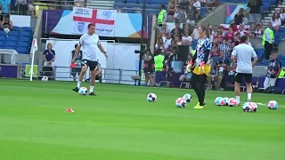 Euro 2022: Mary Earps Warming Up Before the England Lionesses vs Spain Quarter Final