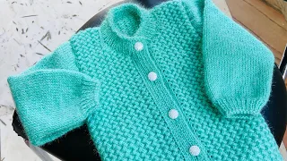 1-3 साल के बच्चों की कार्डिगन knitting का verbal demo । how to make kids cardigan | baby cardigan