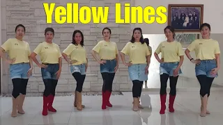 Yellow Lines Line Dance (demo & count)