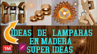 ⛔Increíbles ideas de lamparas de madera que se verán espectacular en cualquier Hogar▶️