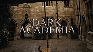 Dark Academia ◈ Rain Under Umbrella Ambience / Relaxing Rain Sounds & Soft Music