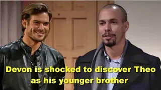 The Young And The Restless Spoilers Devon is shocked to discover Theo as his younger brother