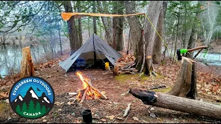 Overnight Spring Tarp Shelter