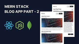 Build a Fullstack Blog App using MERN ( react, node, mongo, express) Part - 2