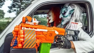 GUGU Nerf War : Squad Police CID Dragon Nerf Guns Fight Criminal Group SKMAN Mask Rescue Friends