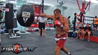 SERGEY KOVALEV CRUSHING THE HEAVY BAG & MITTS AS HE PREPARES FOR BERNARD HOPKINS (FULL WORKOUT)