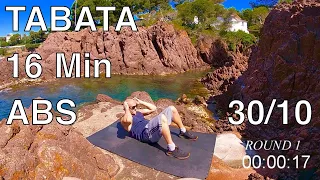 Tabata abs workout 16 min / 30/10 / Interval training music