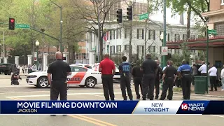 Film starring Bruce Willis shooting in downtown Jackson