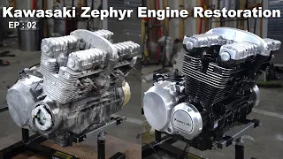 [Kawasaki Zephyr Motorcycle Restoration Part 2] Overhaul of popular Japanese engine