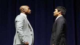 FLOYD MAYWEATHER VS. MANNY PACQUIAO - FULL VIDEO FACE OFF - Los Angeles