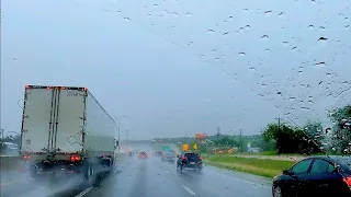 4k Driving in Germany🇩🇪 | On a Very Heavy Rainy Day | Beautiful Valley | Summer Rain 4k60fps