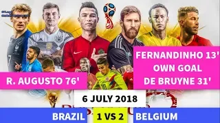 Brazil VS Belgium Highlights 6 July Goals in 3D FIFA 2018 World Cup