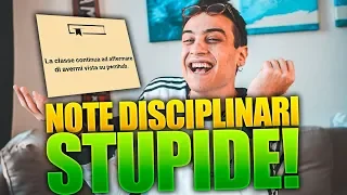 LE NOTE DISCIPLINARI PIU' STUPIDE DI SEMPRE | Awed™