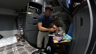 I’m Filipino trucker in USA. This is how I make my meal in my semi truck Ep.1