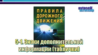 ПДД, урок 5-1.  Дорожные знаки дополнительной информации (таблички)