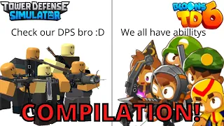 IF TDS TOWERS AND BTD6 TOWERS MET - COMPILATION | (1-4)