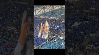 Incroyable Tifo Pour Le Pape Au Stade Vélodrome À Marseille 🤍🩵🤩