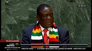 Emmerson Mnangagwa speaks the UN General Assembly