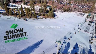 Big Bear Snow Summit Drone Aerial | Crowded Winter Break