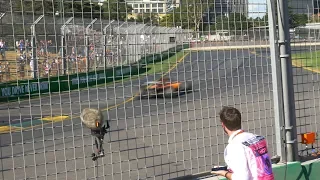 F1 Fly-by | 2018 Australian Grand Prix - FP2 Turns 11 & 12 - Binaural Audio (wear headphones)