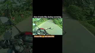 How it feels while cornering #motovlog #cornering #shortsfeed2023 #viralshortsvideo #HotHeadRiderBD