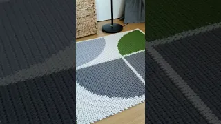 Жаккардовый ковер крючком / Jacquard crochet rug
