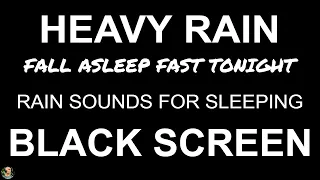 Fall Asleep In 5 Minutes, 10 Hours of Night Rain NO THUNDER, Black Screen Rain Sound by Still Point