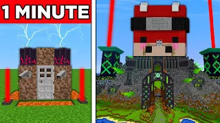 PRISON SÉCURISÉ de 1 minute vs 1 HEURE sur Minecraft !