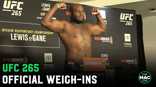 UFC 265: Derrick Lewis vs. Ciryl Gane Official Weigh-Ins