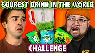 SOUREST DRINK IN THE WORLD CHALLENGE! (ft. React Cast) | Challenge Chalice